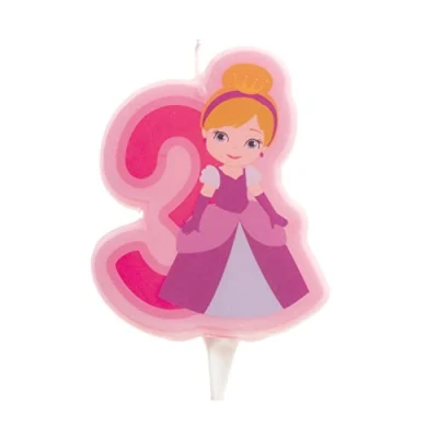Immagine di Dekora Candeline Compleanno 2D delle Principesse per Torte Bambini Numero 3