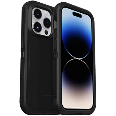 Immagine di OtterBox Custodia per iPhone 14 PRO Max (Solo) Defender Series XT, Nera, Senza Schermo, Robusta, Si aggancia a MagSafe, Cordino di Fissaggio