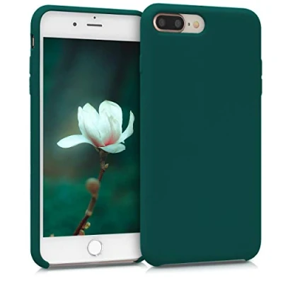 Immagine di kwmobile Cover per Apple iPhone 7 Plus/iPhone 8 Plus Custodia Back Case Smartphone in Silicone TPU Protezione Gommata verde bottiglia