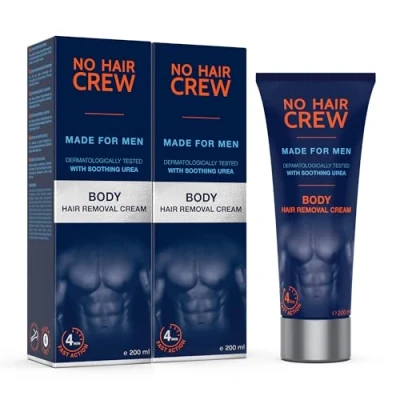 Immagine di NO HAIR CREW 2 x 200 ml Crema Depilatoria per il Corpo, Uomini (Set di ml)