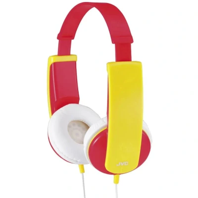 Immagine di JVC HA KD5 R E Bambini On Ear cuffia auricolare via cavo Rosso, Giallo limitazione del volume, archetto leggero