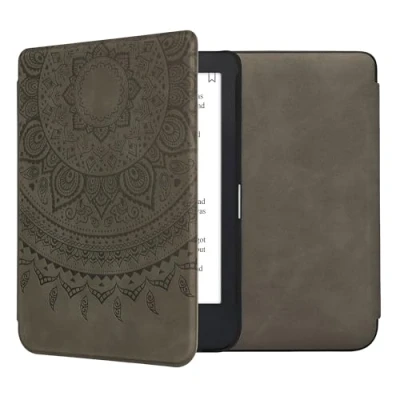 Immagine di kwmobile Custodia eReader Compatibile con Kobo Clara 2E Cover eBook Reader Flip Case Magnetica Pelle PU Sole indiano