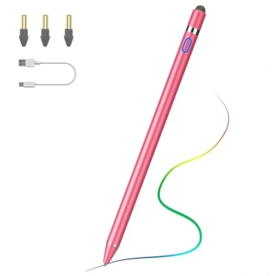 Immagine di TiMOVO Penna Stilo per iPad, Apple Pencil 2018 2024 iPad 10/9/8/7/6 Gen, PRO 13/12,9/11&quot;, Air 6/5/4/3a, 11/13 Pollici 2024, Mini 6/5 Precise Scrittura Rifiuto di Palmo, Rosa