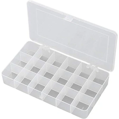 Immagine di TRU COMPONENTS E 107 Scatola minuteria (L x L A) 210 112 30 mm Scomparti: 18 suddivisione fissa Contenuto 1 pz.