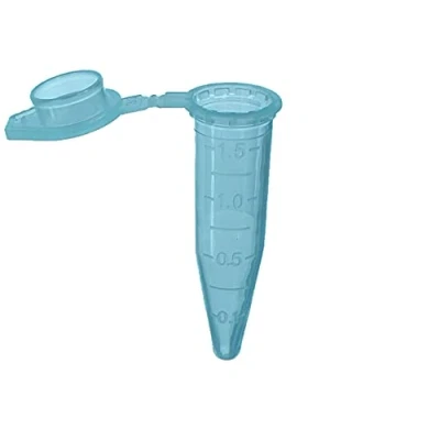 Immagine di MUHWA 500 tubi microcentrifuga graduati in polipropilene con tappo a scatto, micro provette da 1,5 ml coniche microtube campione fiala per laboratorio (blu)