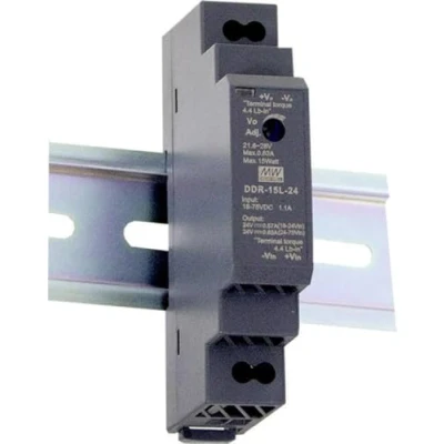 Immagine di Mean Well DDR 15L 24 Convertitore DC/DC per guida DIN V/DC 0.63 A 15 W Num. uscite:1 x Contenuto 1 pz.