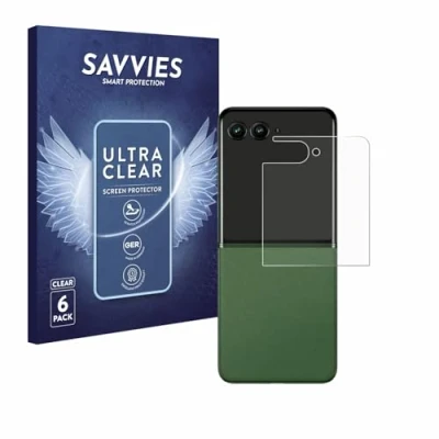 Immagine di savvies (6 Pezzi Pellicola Protettiva per Motorola Razr 50 Ultra (Display posteriore) Protezione Schermo Trasparente