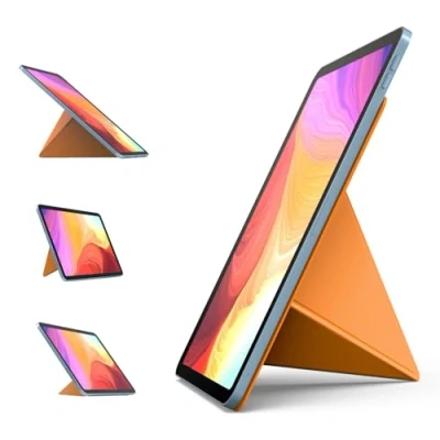 Immagine di NOVOO Supporto per Tablet Pieghevole e Regolabile Compatibile con 10&quot; and above iPad Pro 10.2&quot;/11&quot;/12.9&quot;, MatePad 10.1&quot;/11&quot;, Galaxy Tab Surface Go,Design Ispirato agli Origami Arancione