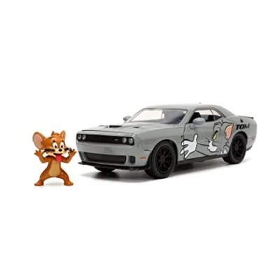 Immagine di JJada Dodge Challenger 2015 di Tom &amp; Jerry, 253255047, +8 anni, Die Cast, in scala 1:24, personaggio Jerry incluso