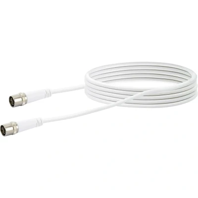 Immagine di Schwaiger Antenna, SAT Cavo [1x Spina quick a F 1x F] 5.00 m 10 dB quadrupla schermatura Bianco
