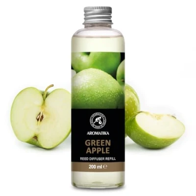 Immagine di Ricarica Diffusore Mela Verde 200 ml Fragranza Intensa e Duratura Profumo Ambiente Fresca di Aromi Aromaterapia Reed Diffuser Refill Green Apple