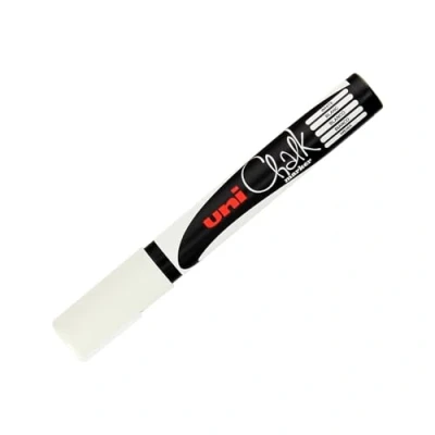 Immagine di uni ball Marqueur craie Chalk 5M, pointe conique 1,8 2,5 mm, blanc