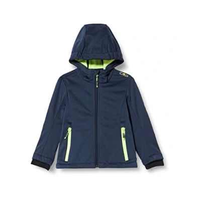 Immagine di CMP Giacca in softshell melange da bambini con cappuccio fisso, Navy Mel. Bamboo, 98