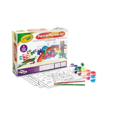 Immagine di CRAYOLA Set Dipingi con i Numeri, Tempere Lavabili e Pennelli, Attività Creativa per Bambini, dai 5 anni in sù, 04 2949