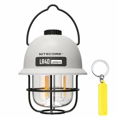 Immagine di NITECORE Lanterna da campeggio ricaricabile USB C multifunzionale LR40 con etichetta