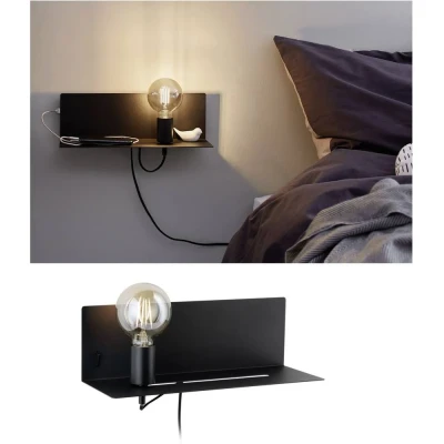 Immagine di Paulmann Devara 78920 Lampada da parete E27 LED (monocolore) Nero