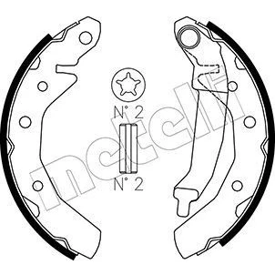Immagine di metelligroup 53 0046 Ganasce Freno Made in Italy, Pezzo di Ricambio per Auto/Automobile, Kit Composto da 4 Pezzi, Certificate ECE R90