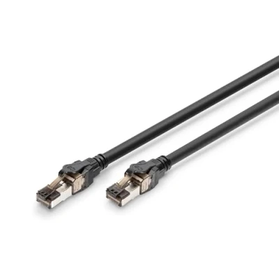 Immagine di Digitus Cavo patch CAT 8.1 S FTP, Cu, LSZH AWG 24/7, lunghezza 1 m, colore grigio (SFTP, CAT8.1, 1 m), di rete