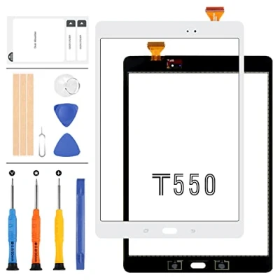 Immagine di Touch Screen Digitizer per Samsung Galaxy Tab A 9.7&quot; SM T550 T551 T555 Sensore Touchscreen Vetro Lens Kit di Riparazione (Non Include LCD) con Strumenti (Bianco)