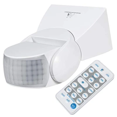 Immagine di Maclean Rilevatore di movimento PIR, a infrarossi, con telecomando, max. 1200W (lampada incandescenza), 300W (LED), MCE241 (Bianco)