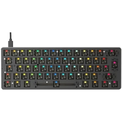 Immagine di Glorious gaming GMMK Compact (60%) Barebones (solo struttura) Tastiera da meccanica, retroilluminazione RGB per ogni tasto, hot swap e personalizzabile, layout internazionale / ISO Nero