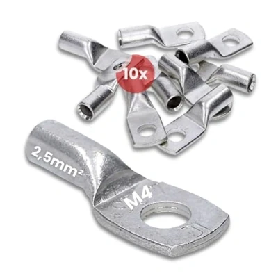Immagine di Kalitec HR2 4 10 capicorda tubolari, 2,5 mm², M4, senza foro di vista, made in Germany