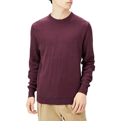Immagine di Amazon Essentials Maglione a Girocollo (Disponibile in Taglie Extra Forti) Uomo, Bordeaux, XL