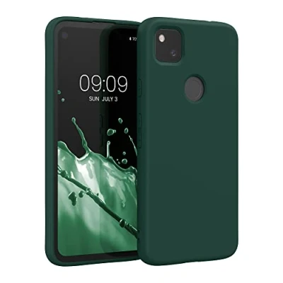 Immagine di kwmobile Custodia Compatibile con Google Pixel 4a Cover Back Case per Smartphone in Silicone TPU Protezione Gommata verde muschio