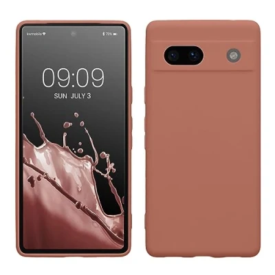 Immagine di kwmobile Custodia Compatibile con Google Pixel 7a Cover Back Case per Smartphone in Silicone TPU Protezione Gommata rosa invernale