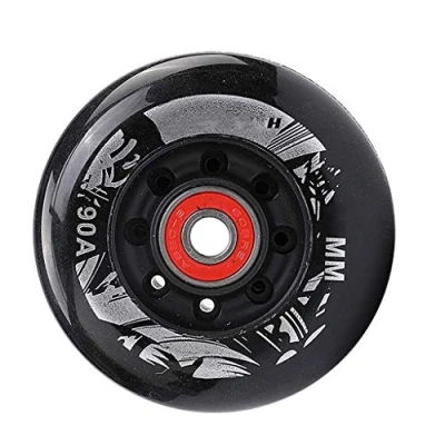 Immagine di 8 Pezzi Ruote per Pattini In Linea, 72mm 76mm 80mm 90A di Ricambio Pattinaggio A Rotelle Freestyle con Cuscinetto ABEC 9 Bambini E Adolescenti