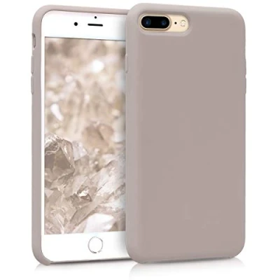 Immagine di kwmobile Cover per Apple iPhone 7 Plus/iPhone 8 Plus Custodia Back Case Smartphone in Silicone TPU Protezione Gommata talpa chiaro