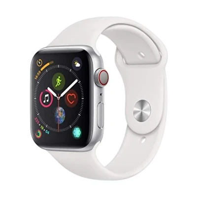 Immagine di Apple Watch Series 4 (GPS + Cellulare, 44MM) Cassa in Alluminio Argento con Cinturino Sport Bianco (Ricondizionato)