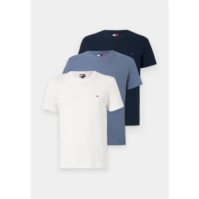 Immagine di Tommy Jeans TEE 3 PACK Tshirt basic, Uomo, Taglia: 44, Ecru/blu