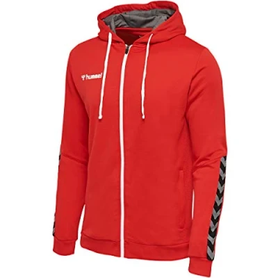 Immagine di Hummel Authentic Felpa con zip, Uomo, Taglia: Small, True red