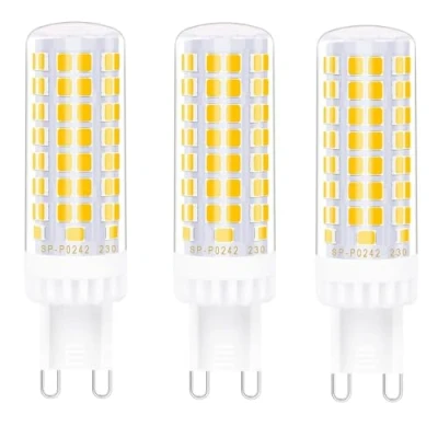 Immagine di Jiotouhu lampadine a LED G9 non dimmerabili, bianco caldo, 3000 K, 10 W, equivalenti 100 W alogene, 1000 lm, 220 240 V, senza sfarfallio, lampadina risparmio energetico, per