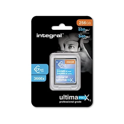Immagine di Integral CFast 2.0 Ultimapro Scheda di memoria da 256 GB, ultra alta velocità 550 MB/S, 540 MB/S