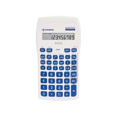 Immagine di OSAMA Calcolatrice Scientifica 56 Funzioni, 10 Cifre Mantissa e 2 Esponente, Cose per la Scuola con Custodia Scorrevole Valida Esami di Stato Materiale Scolastico Back to School, Blu