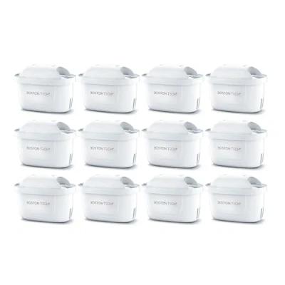 Immagine di Hydro Pure+ Pack 12 filtri per Acqua Cartucce filtranti compatibili con Le brocche Brita Maxtra®, Maxtra PRO®, Maxtra+®, PerfectFit®, Basics Che riducono Il calcare e Cloro. COMPRENDE Adattatore