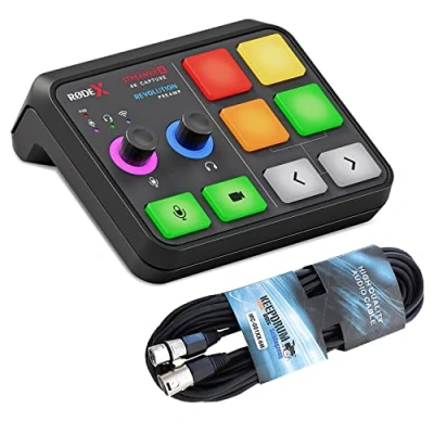 Immagine di Rode X Streamer Scheda di registrazione video e interfaccia audio per streaming, gaming creazione contenuti + cavo keepdrum XLR