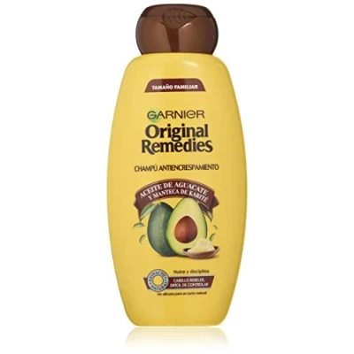 Immagine di Garnier Original Remedies Aceite De Aguacate Y Manteca Karité Champú Para Pelo Rebelde Encrespado 600 Ml