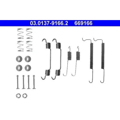 Immagine di ATE 03.0137 9166.2 Kit accessori, Ganasce freno OPEL: Corsa C Hatchback, B Tigra Coupe