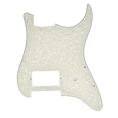 Immagine di Kaish Battipenna a 11 fori, ST Strat, un humbucker, per chitarra Fender Delonge, Perla invecchiata.