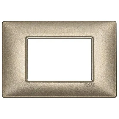Immagine di Vimar 14653.70 Plana Placca elettrica 3 Moduli bronzo metallizzato
