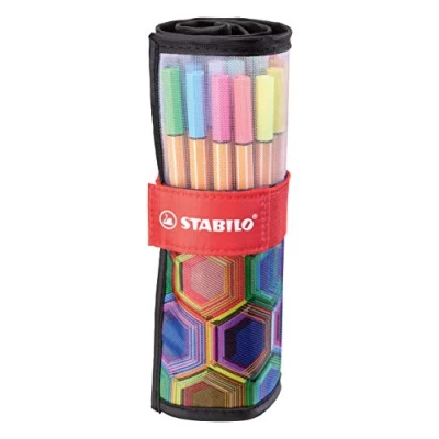 Immagine di Fineliner STABILO point 88 Rollerset con 25 colori assortiti ARTY Edition