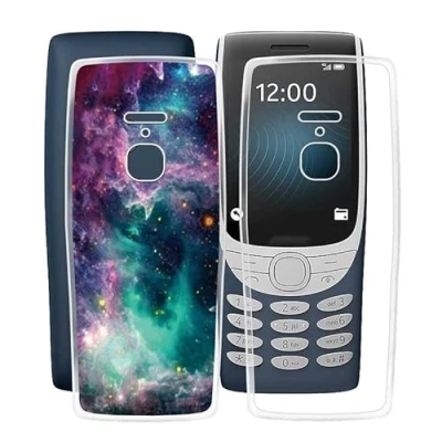 Immagine di HGJTF per Nokia 8210 4G Cover (2.8&quot;), 2 Pezzi Morbida in TPU Bumper Trasparente Antiurto Protettiva Custodia, Ultra Sottile Silicone Anti Graffio Case Clear + WMA33