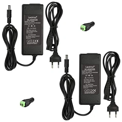 Immagine di ledmo 2 Pezzi Alimentatore 12V 5A, 5A Utilizzato 60W Per Spina di Notebook, Striscia LED, Schermo TFT LCD, Radio, Switch, Ecc.（Escluso adattatore verde）