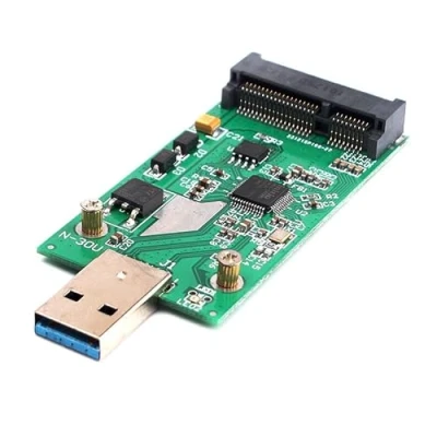 Immagine di KALEA INFORMATIQUE Adattatore da mSATA a USB3 per leggere e scrivere su un&#039;unità SSD una porta USB 3.0
