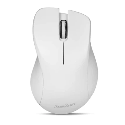 Immagine di Perixx PERIMICE 621W Mouse wireless silenzioso con design Ergo, compatibile PC desktop e portatile, 2,4 GHz, colore: Bianco