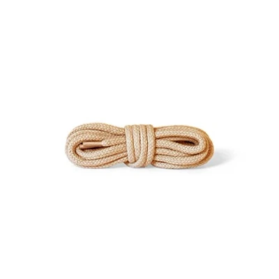 Immagine di Kaps Lacci Spessi Rotondi, Diametro da 5 6 mm, in 100% Cotone per Scarpe e Calzature Casual, Fatti Europa, 1 Paio (120 cm 47 inch a 8 paia di asole / 10 beige)