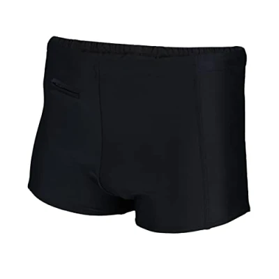 Immagine di Aquarti Calzoncini da Bagno per Uomo Boxer con Tasca, Nero, XL
